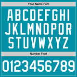 Custom Teal White Authentic Throwback Baseball Jersey