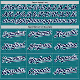 Custom Teal Navy-Red Authentic Baseball Jersey