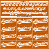 Custom Texas Orange White Authentic Baseball Jersey