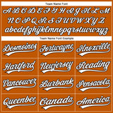 Custom Texas Orange White-Black Authentic Baseball Jersey