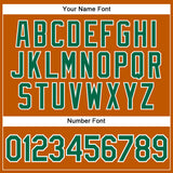 Custom Texas Orange Kelly Green-White Authentic Baseball Jersey
