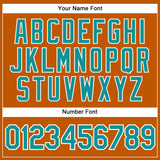 Custom Texas Orange Teal-White Authentic Baseball Jersey