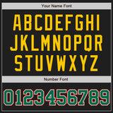 Custom Black Kelly Green-Gold Authentic Two Tone Baseball Jersey