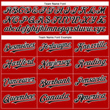 Custom Red White-Black Authentic Two Tone Baseball Jersey