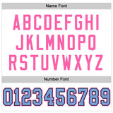 Custom White Light Blue-Pink Mesh Authentic Football Jersey