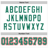Custom White Kelly Green-Red Mesh Authentic Football Jersey