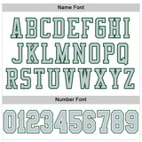Custom White Silver-Green Mesh Authentic Football Jersey