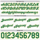 Custom White Kelly Green Pinstripe Kelly Green-Gold Authentic Basketball Shorts