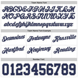 Custom White Navy Pinstripe Navy-Gray Authentic Basketball Shorts