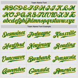 Custom White Kelly Green Pinstripe Kelly Green-Gold Authentic Baseball Jersey