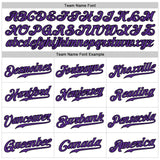 Custom White Purple-Black Authentic Sleeveless Baseball Jersey