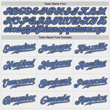 Custom White Blue-Gray Authentic Baseball Jersey