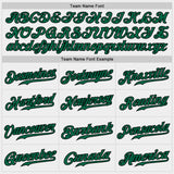 Custom White Kelly Green-Black Authentic Baseball Jersey