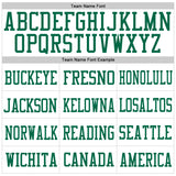 Custom White Kelly Green-Red Mesh Authentic Football Jersey