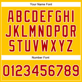 Custom Yellow Red-White Authentic Baseball Jersey