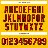 Custom Yellow Red-Black Authentic Baseball Jersey