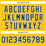 Custom Yellow Royal-White Authentic Baseball Jersey