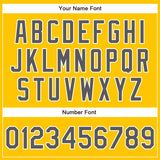 Custom Yellow Steel Gray-White Authentic Baseball Jersey