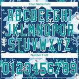 Custom Aqua Aqua-White 3D Pattern Design Sharks Authentic Baseball Jersey