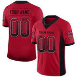 Custom Red Black-Gray Mesh Drift Fashion Football Jersey