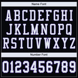 Custom Black White-Purple Mesh Authentic Football Jersey