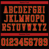 Custom Black Scarlet-Gold Mesh Authentic Football Jersey