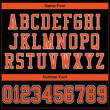 Custom Black Orange-White Mesh Authentic Football Jersey