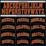 Custom Black Orange-White Authentic Baseball Jersey