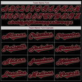 Custom Black Crimson-City Cream Authentic Baseball Jersey