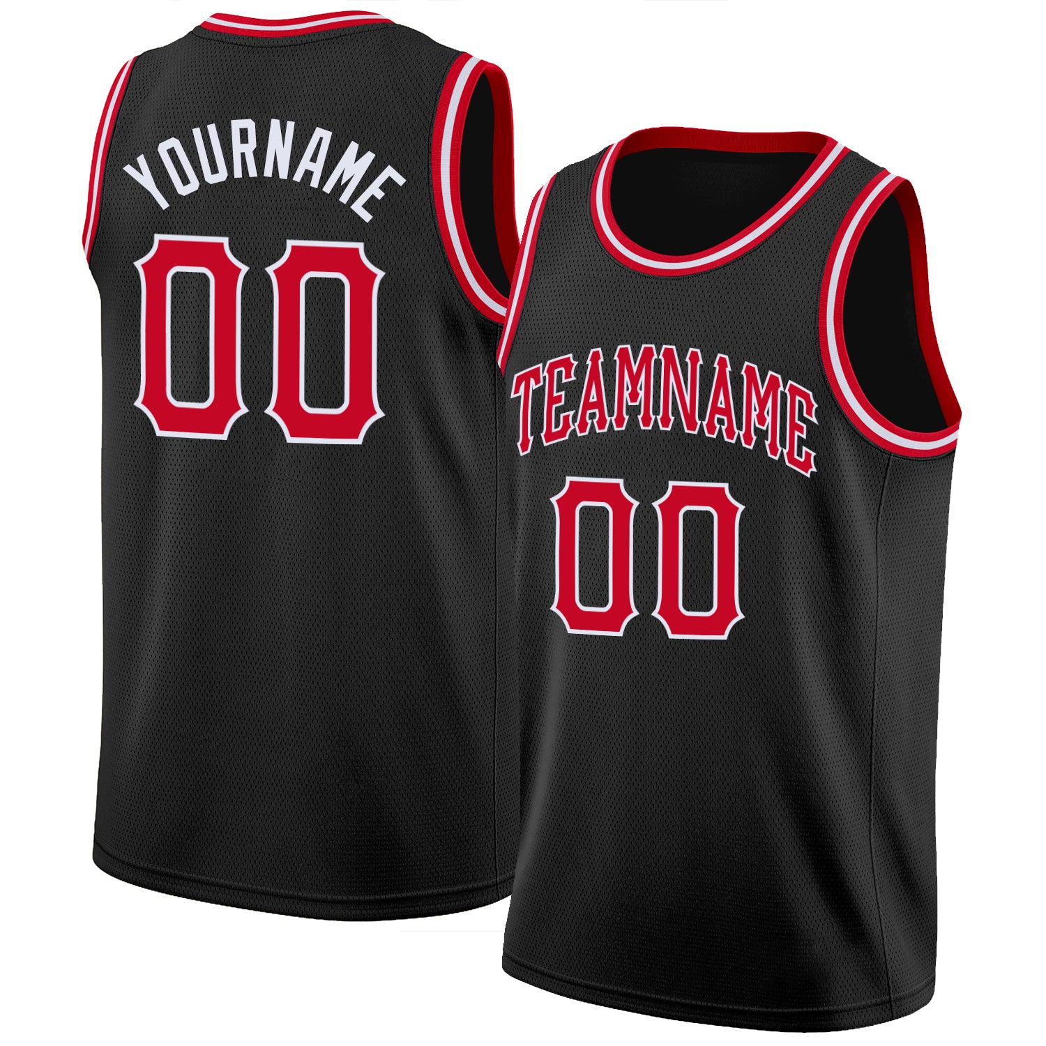 Red Black-White Custom Basketball Jersey – The Jersey Nation
