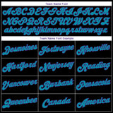 Custom Stitched Black Purple-Teal Sports Pullover Sweatshirt Hoodie