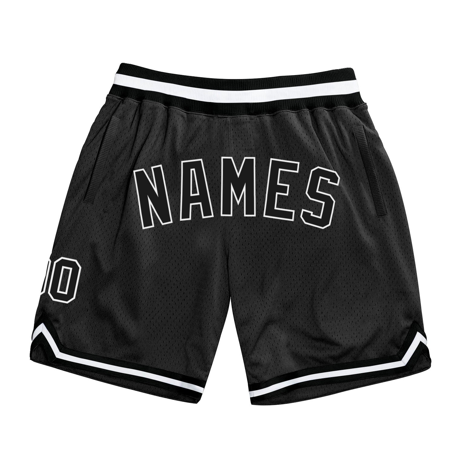 Create Basketball Black Black Authentic White Throwback Shorts Clearance FanCustom