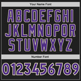 Custom Black Purple-Red Authentic Throwback Basketball Jersey