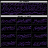 Custom Black Black-Purple Authentic Skull Fashion Baseball Jersey