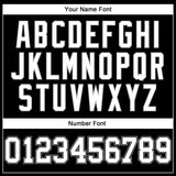 Custom Black White-Gray Mesh Authentic Throwback Football Jersey