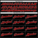Custom Stitched Black Red-White Sports Pullover Sweatshirt Hoodie