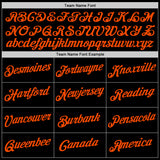 Custom Stitched Black Orange Sports Pullover Sweatshirt Hoodie