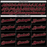 Custom Stitched Black Crimson-Cream Sports Pullover Sweatshirt Hoodie