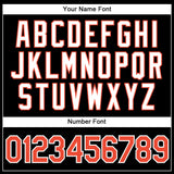 Custom Black White Pinstripe Orange-White Authentic Basketball Jersey