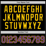 Custom Black Purple-Gold Performance T-Shirt