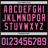 Custom Black Pink-Light Blue Performance T-Shirt