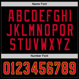 Custom Black Red-Gold Hockey Jersey