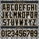 Custom Stitched Black Black-Old Gold 3D Pattern Design Snakeskin Sports Pullover Sweatshirt Hoodie