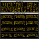 Custom Stitched Black Black-Gold Sports Pullover Sweatshirt Hoodie