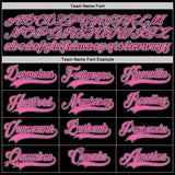 Custom Black Pink-White Authentic Baseball Jersey