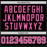 Custom Black Pink-White Authentic Baseball Jersey