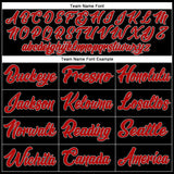 Custom Black Red-Gray Authentic Baseball Jersey