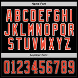 Custom Black Orange-White Hockey Jersey