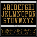 Custom Stitched Black Old Gold Pinstripe Black-Old Gold Sports Pullover Sweatshirt Hoodie