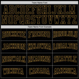 Custom Stitched Black Old Gold Pinstripe Black-Old Gold Sports Pullover Sweatshirt Hoodie